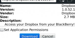 Dropbox für BlackBerry