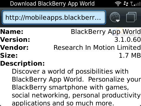 BlackBerry AppWorld Update behebt Fehler bei der Neuinstallation von gelöschten Apps