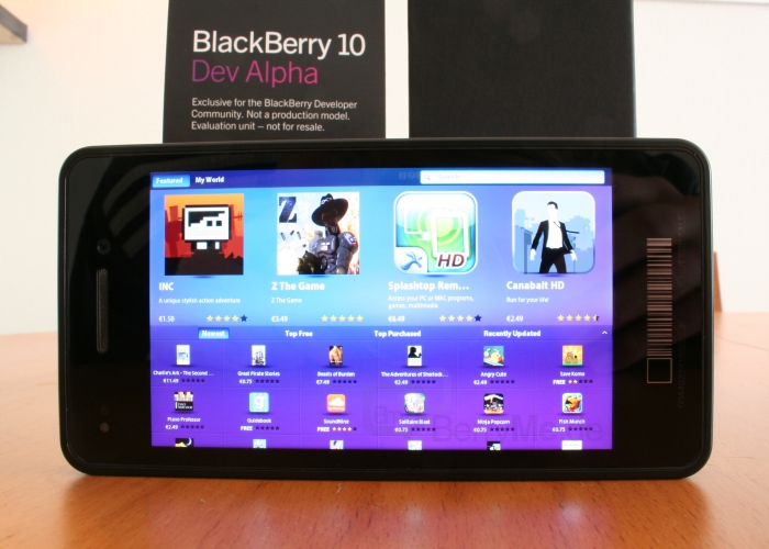 BlackBerry 10 Dev Alpha