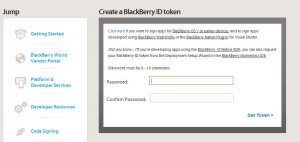 BlackBerry ID Token erstellen