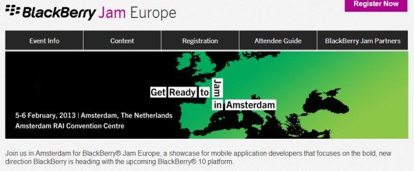 2x Freikarten und 20x 50% Rabatt auf den Ticketpreis für die BlackBerry Jam Europe in Amsterdam vom 5.-6. Februar 2013