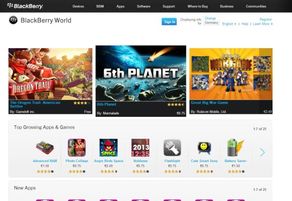 BlackBerry AppWorld wird zu BlackBerry World, BlackBerry World wird zu BlackBerry Live