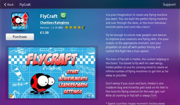 FlyCraft exklusiv für das BlackBerry PlayBook verfügbar