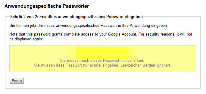 Passwort generieren