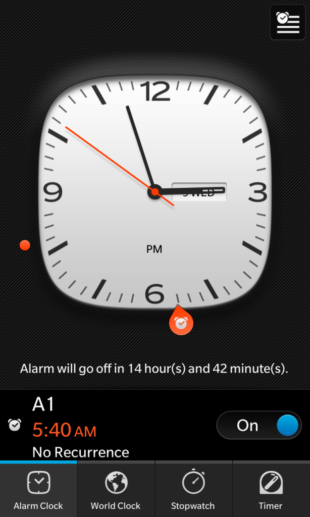 Mehrere Alarme unter BlackBerry 10.2