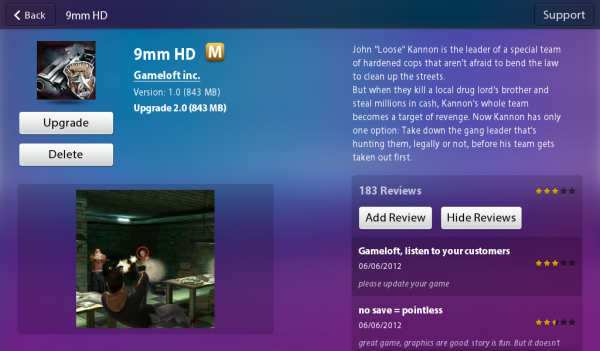 Update für 9mm HD von Gameloft behebt Spielstand-Speicherproblem