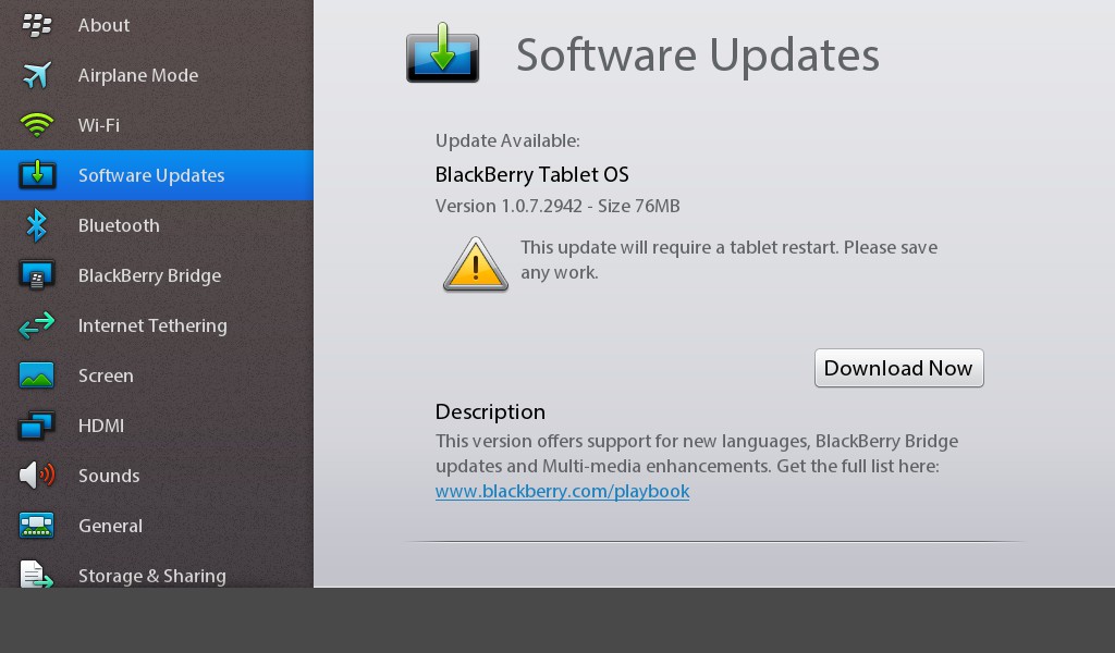 Tablet OS 1.0.7.2942