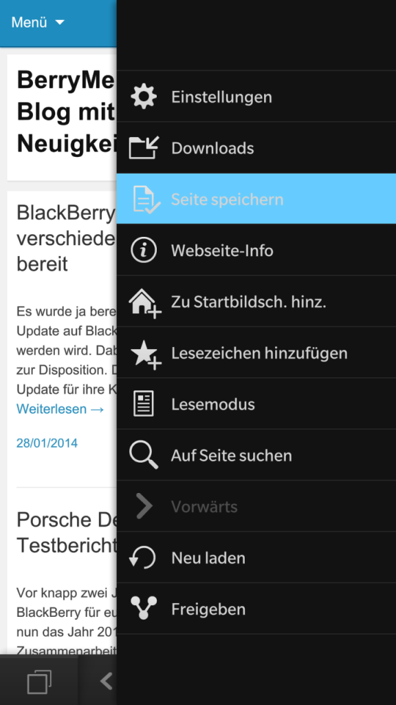 Offline-Lesemodus im Browser