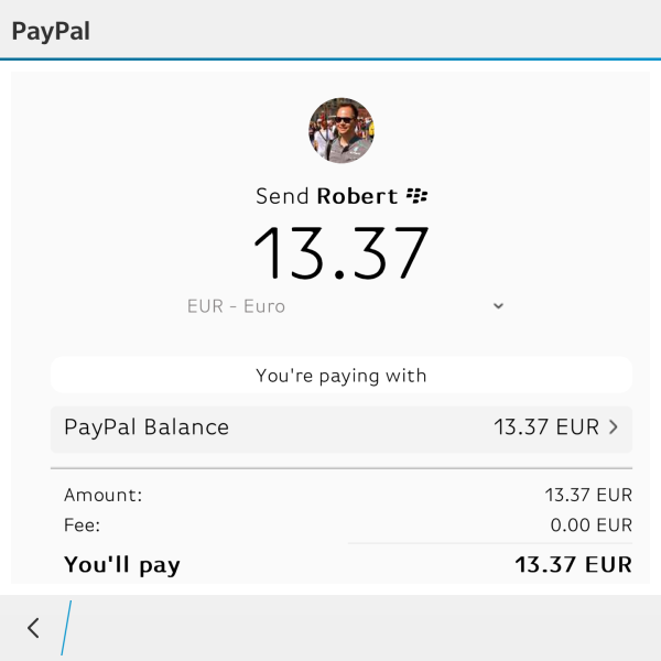 BlackBerry Messenger PayPal Integration in Deutschland freigeschaltet