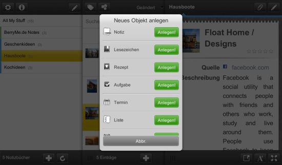 Organize Me PlayBook App