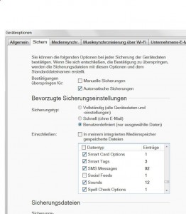 Social Feeds in Sicherung