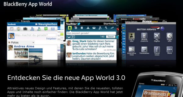 BlackBerry AppWorld 3.0 steht zum Download bereit