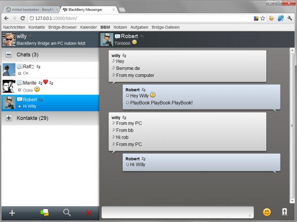 Video: BlackBerry Bridge am PC nutzen – BBM, Kalender etc. DingleBerry machts möglich