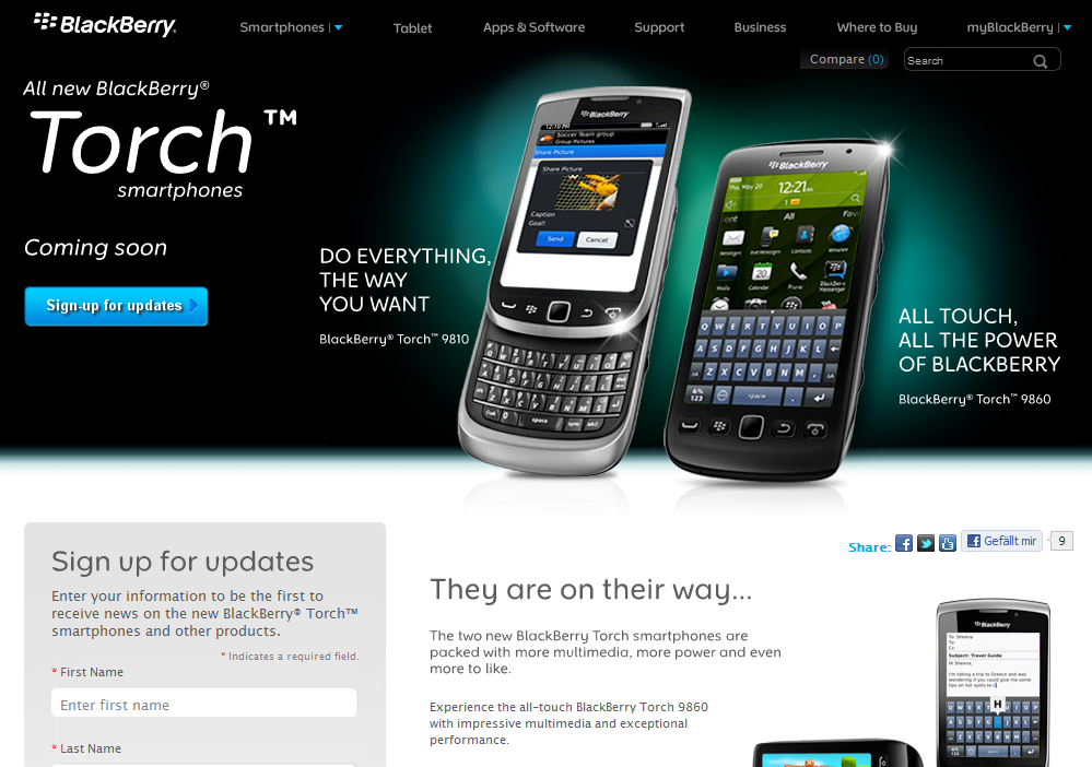 BlackBerry OS7 Devices