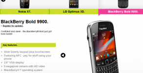 BlackBerry Bold Touch 9900 bei Three UK